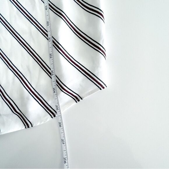 RW & Co. Tank Top Diagonal Stripe Spaghetti Strap Lined Women's M White NWT - Picture 8 of 8